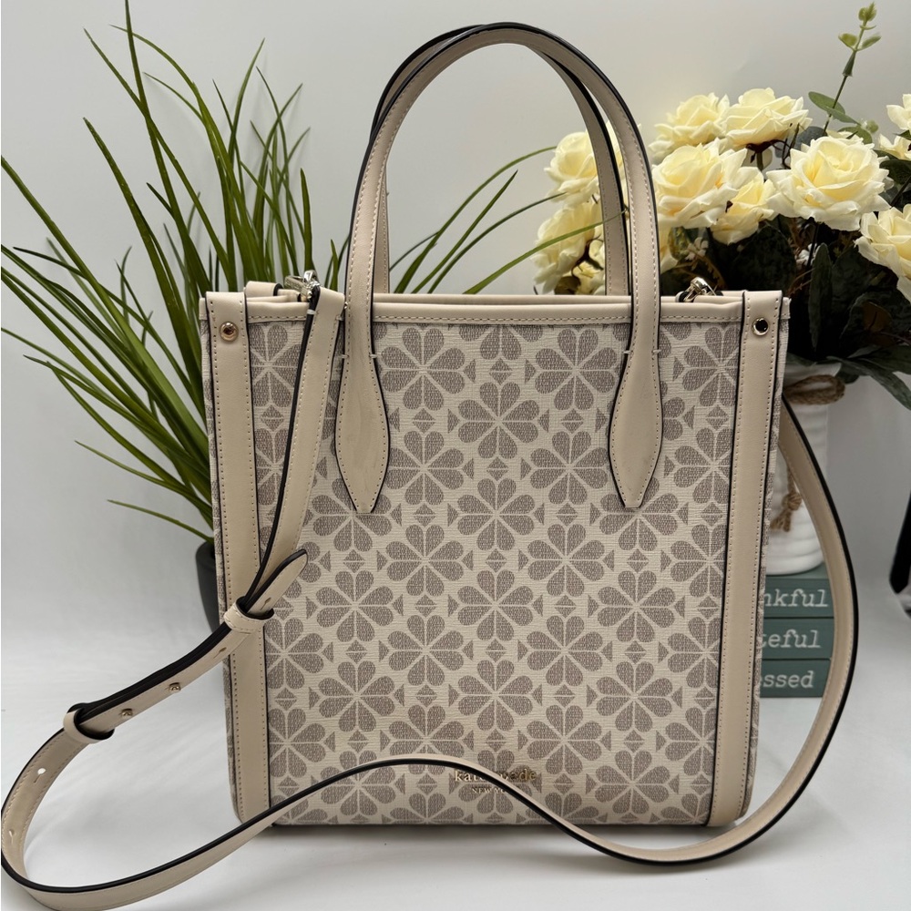 Kate Spade New York Spade Flower Coated Canvas Rowan Medium North South Tote